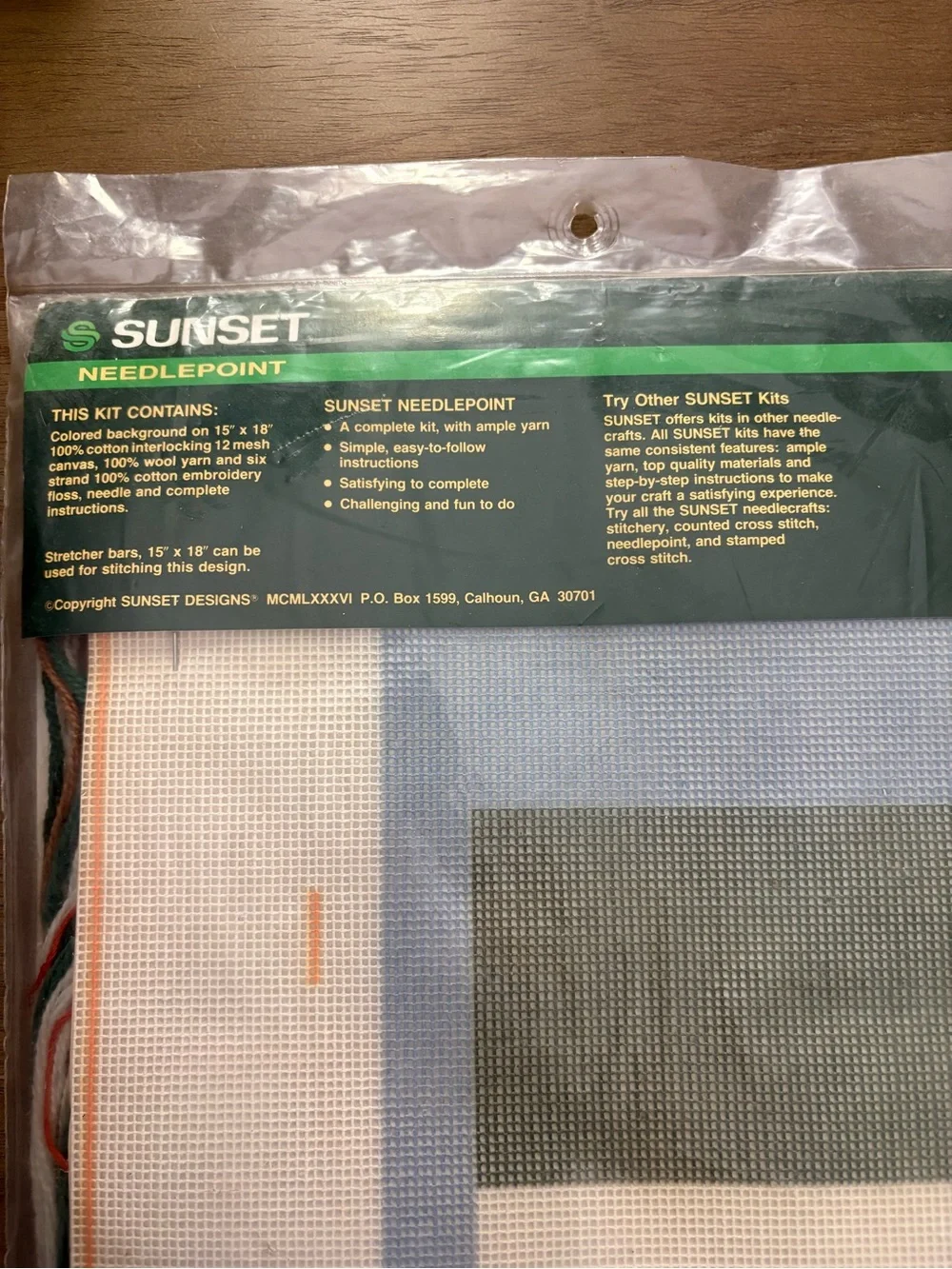 Vintage 1980s Sunset Needlepoint Kit 6404 Welcome Geese Alphabet SEALED New